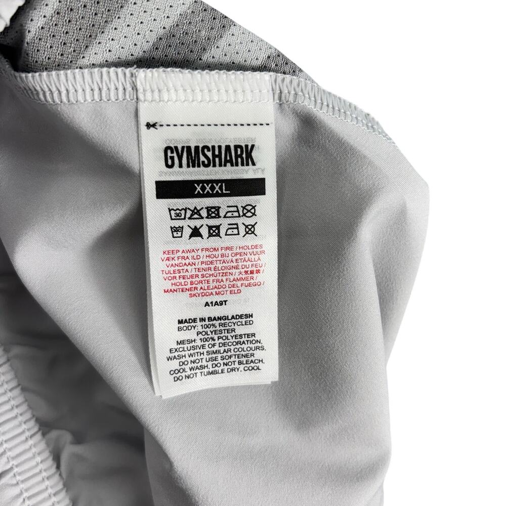 Gymshark Men's Grey Athletic Workout Running Shorts Size XXXL 3XL Mesh Panels - Picture 9 of 10